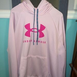 Womans XXL Under Armour light pink hoodie, NWT